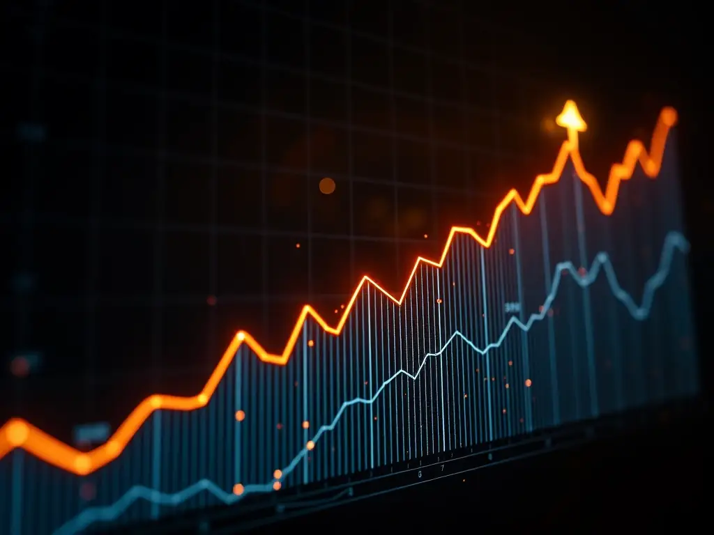 A graph showing upward trends in website traffic and engagement, representing successful SEO and digital marketing strategies.
